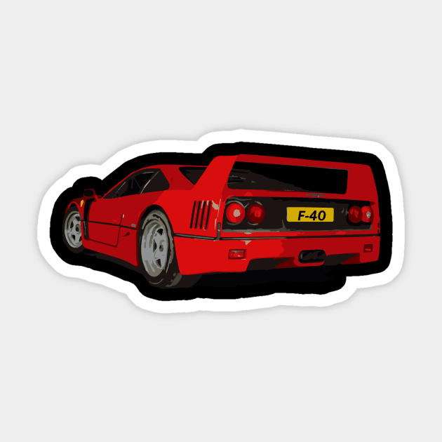 f40 rosso Sticker by retroracing